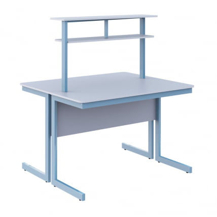 Стол лабораторный островной для спец. кабинетов Голубой/Серый_0