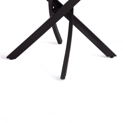 Стол MANZANA ЛДСП/HPL/металл, 100 х 100+30 х 75 см, Кварцит светлый/черный_3