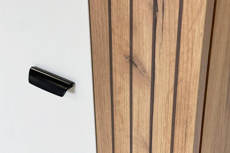 Шкаф двухдверный Моди MGM-02 дуб крафт золотой/белое дерево_7