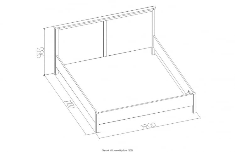 Кровать (1800) Sherlock 41 Орех шоколадный (спальня)_1
