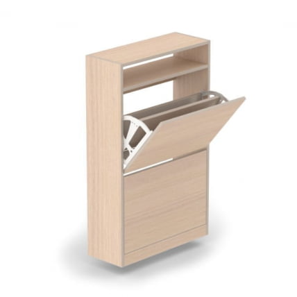 Тумба для обуви 2-х уровневая Дуб молочный_1