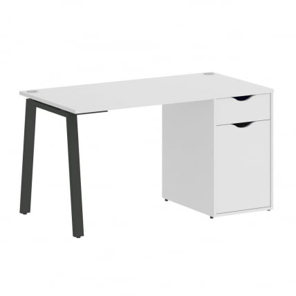 Стол письменный HOME OFFICE VR.SP-3-138.1.A Белый/Антрацит металл_0