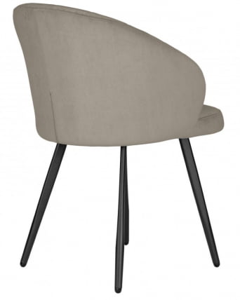 Стул обеденный DOBRIN NAOMI (ЭМАЛЬ ЧЕРНЫЙ МУАР велюр Catania Cocoa)_2