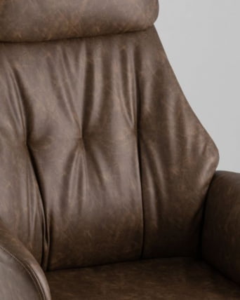 Кресло офисное TopChairs Neoma коричневый экокожа_6