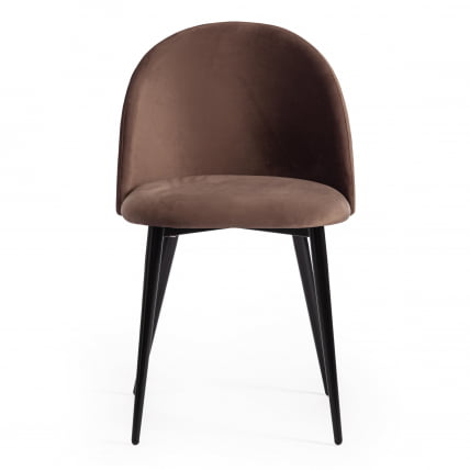 Стул MONRO (mod. 710) ткань/металл, 56х51х80 см, высота до сиденья 47 см, коричневый barkhat 12/черный_4
