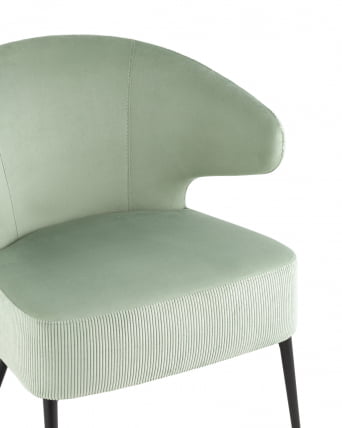 Кресло лаунж Royal Stripes велюр Фисташковый_1