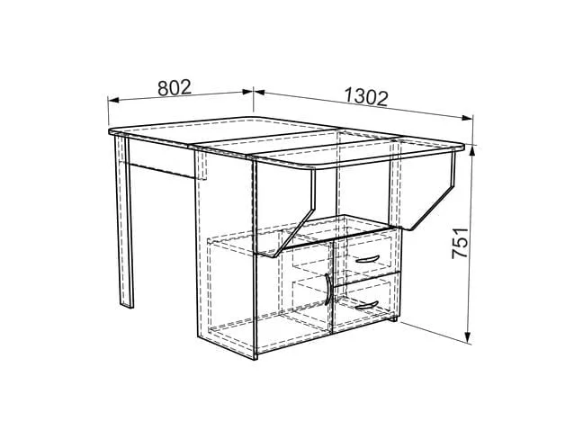Стол-тумба KM-0003 Дуб сонома_2