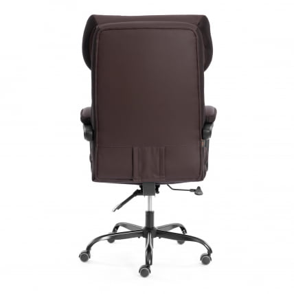 Кресло руководителя Chief metalBL кож/зам/ткань, коричневый/коричневый стеганный, 36-36/36-36 стеганный/TW-24_4