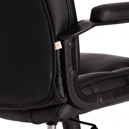 Кресло BERGAMO хром (22) кож/зам, черный, 36-6_13