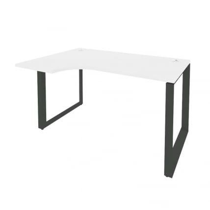 Стол эргономичный левый на О-образном м/к ONIX O.MO-SA-2L Белый Бриллиант/Антрацит_0