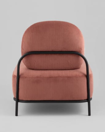 Кресло Стоун К велюр рельефный коралловый_4