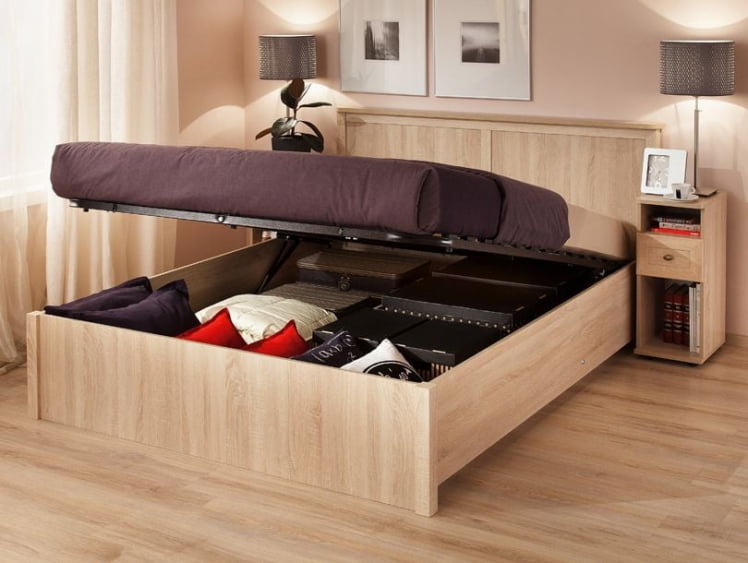 Кровать с подъемным механизмом (1600) Sherlock 42.2 Дуб Сонома (спальня)_0