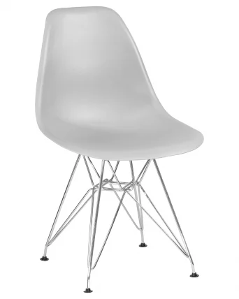 Стул обеденный DOBRIN DSR ножки хром Светло-серый GR-01_0