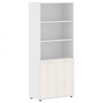 Шкаф с одним комплектом глухих малых дверей EDIS EHCS 85.5 Ясень Траун Белый Белый_0