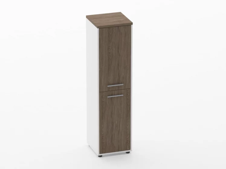 Шкаф 3 узкий закрытый, 2 двери Deka 10.16.12Пр Дуб Верцаска/Белый_0