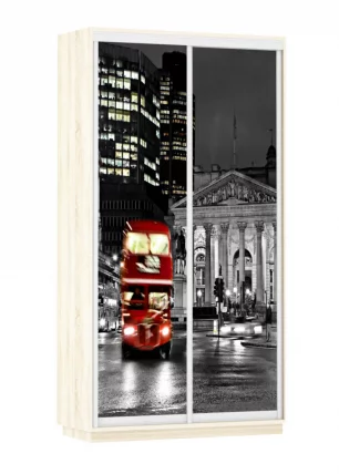 Шкаф-купе двухдверный Экспресс Хит Лондон/Дуб сонома_0