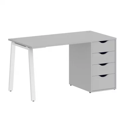 Стол письменный HOME OFFICE VR.SP-3-138.4.A Серый/Белый металл_0