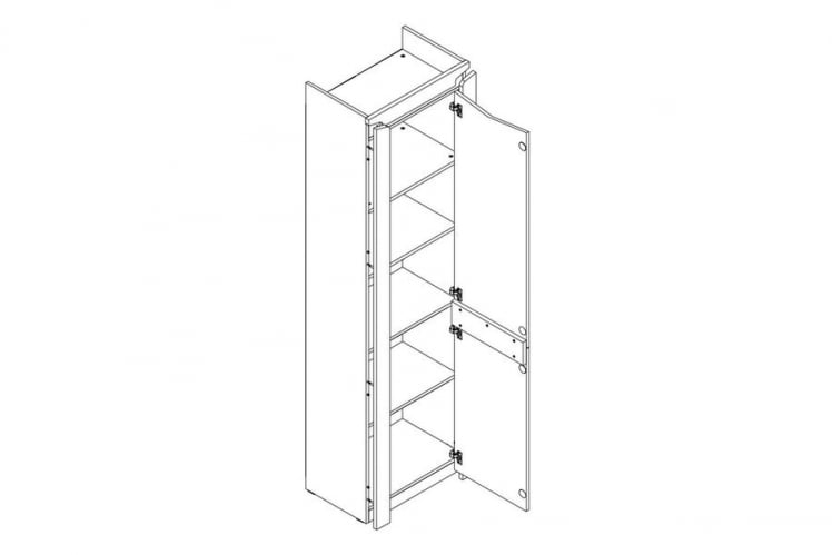 Шкаф однодверный Соренто 13 Дуб бонифаций_1