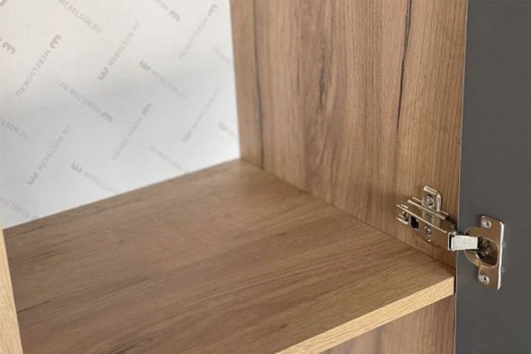 Шкаф однодверный Бери MPR-023 Дуб крафт золотой/графит_4