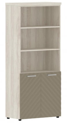 Шкаф с 1 комплектом глухих малых дверей и топом Torr LUX TLHC 85.5 Сосна Эдмонд Капучино_0