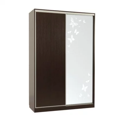 Шкаф-купе Гранд 1-600 бабочки Венге_0