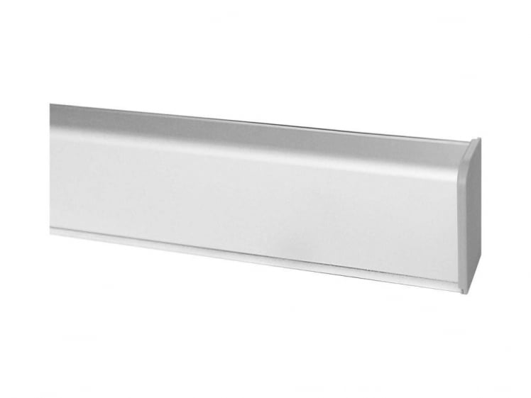 Плинтус (с заглушками) ПЛ 118.150 Алюминий КВАДРО Премиум_0