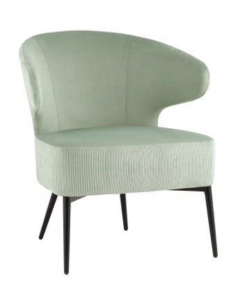Кресло лаунж Royal Stripes велюр Фисташковый_0
