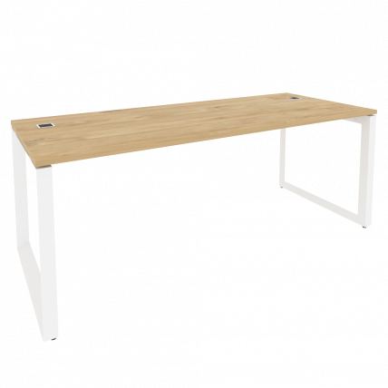 Стол рабочий руководителя на О-образном м/к ONIX O.MO-SRR-6.8 Тиквуд Светлый/Белый_0