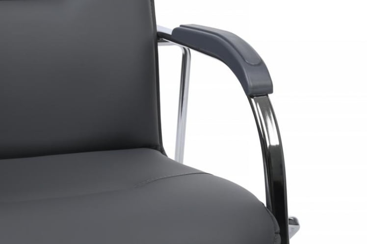 Стул Самба с пластиковыми подлокотниками SMB-03H Хром гальв. Серый_8