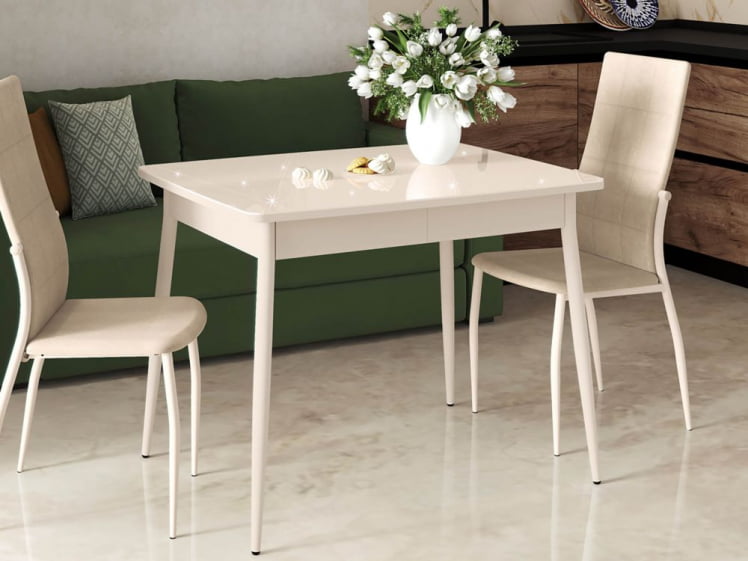 Обеденный стол Орфей 39.10 Белый песок-Кена_0