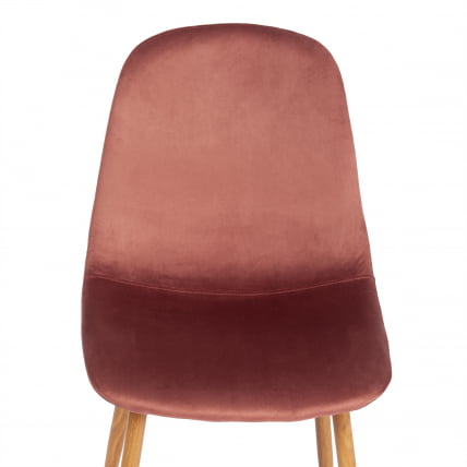 Стул BREEZE (mod. 4724) вельвет/металл, 44 х 53 х 87 см, Coral (коралловый) HLR44 / натуральный_5