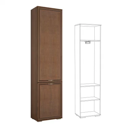 Пенал платяной с выдвижной штангой Ливорно ЛШ-2  Орех донской_0