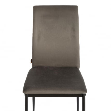 Стул CAPRI (mod. BC565-DC) металл, флок, 43 х 53 х 92 см, Dark grey (темно-серый) HLR24 / черный_5