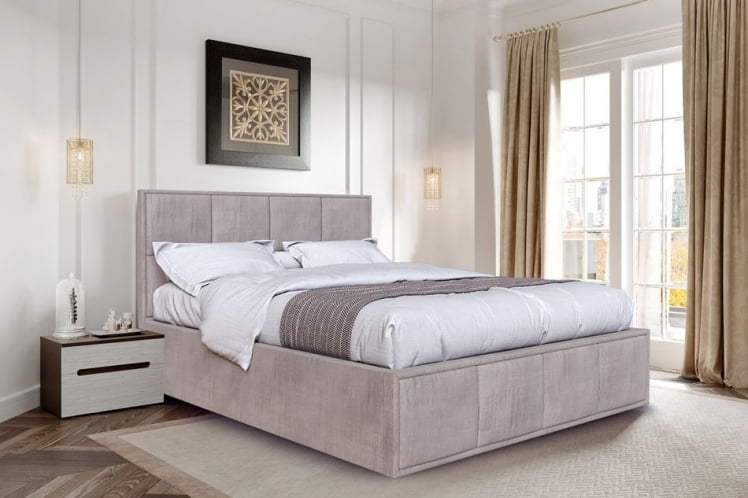 Кровать с ортопедическим основанием Октавия 1600 Джаз бежевый_1