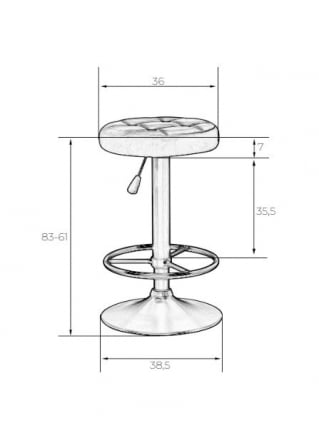 Табурет барный DOBRIN BRUNO (оранжевый) 2 шт_2