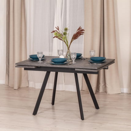 Стол VIGO ЛДСП/HPL/металл, 120 x 80 x 30 х 30 х 75 см, Мрамор черный/черный_14