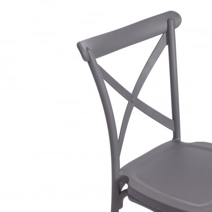 Стул CROSS (mod. PL24) пластик, 48 х 58 х 89 см, Dark-grey (темно-cерый) 15537_7