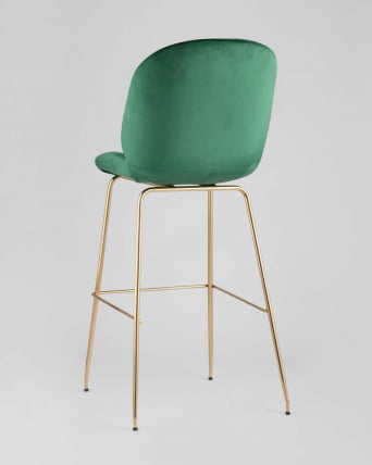 Стул барный Beetle со спинкой изумрудный 2 шт_5