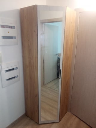 Шкаф угловой с зеркалом Пайн ПП 7 Дуб Ривьера Бетон Пайн_4