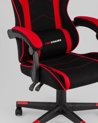 Кресло спортивное TopChairs Shadow ткань черно-красный_7