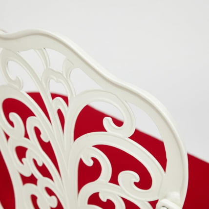 Скамья Secret De Maison Symphonie + подушка алюминиевый сплав, 95*56*92, butter white_2