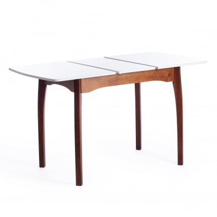 Стол CATERINA бук, мдф, 100+30x70x75, коричневый, белый_4