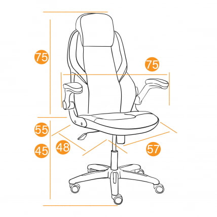 Кресло офисное BAZUKA флок , коричневый/бежевый/коричневый перфорированный, 6/7/6/06_16