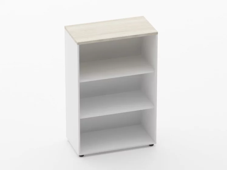 Шкаф 2 широкий открытый Deka 10.12.101 Дуб Сантана светлый/Белый_0