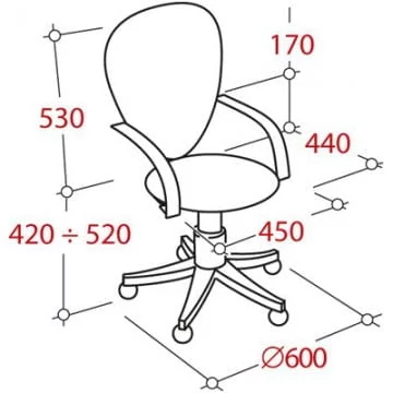 Кресло офисное UP_Энтер 289764 Черный Серый_1
