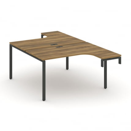 Рабочая станция-надставка на опорные тумбы CONCEPT CN.DSAN-002 Сандал Янтарный Антрацит_0