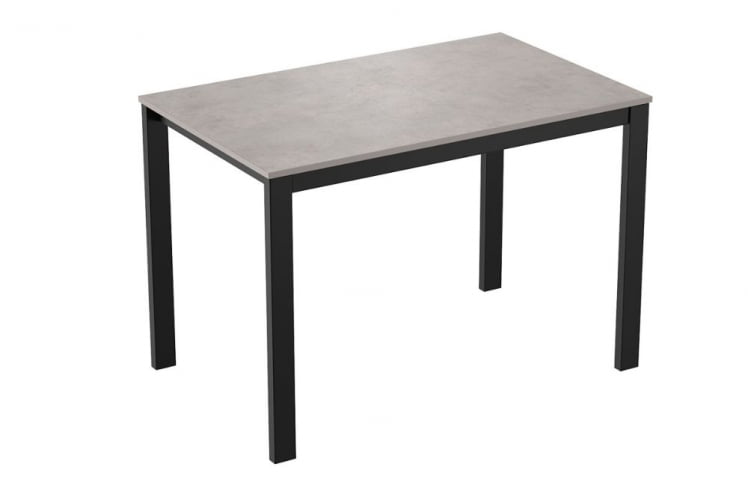 Стол раздвижной БЕЙСИК-3 ЛДСП Бетон, металл черный_0