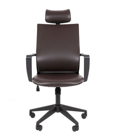 Кресло руководителя Chairman 545 экокожа Коричневый_1