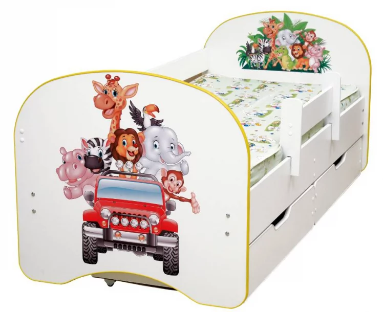 Кровать детская с фотопечатью с 2-мя ящиками 800*1900 Король Лев_0