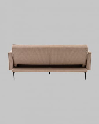 Диван прямой Кассель велюр рельефный бежевый_3